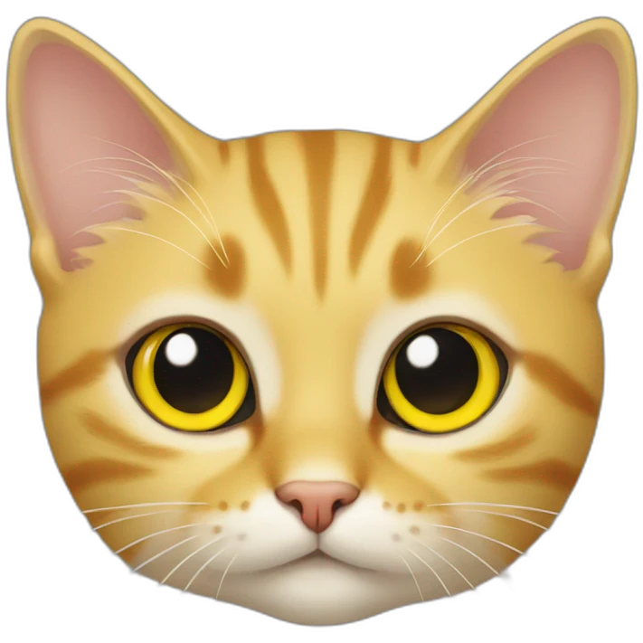 small cat with yellow emoji