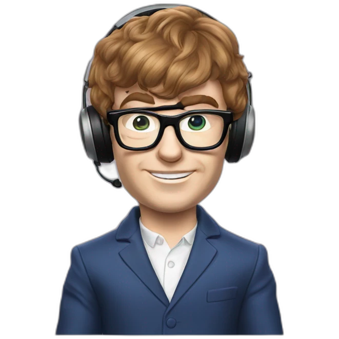 austin powers with headset emoji