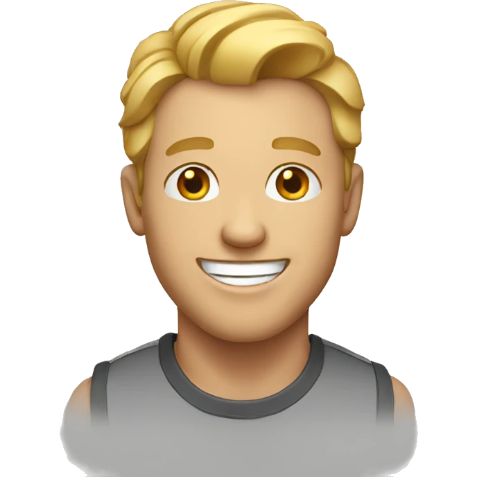 happy white man emoji