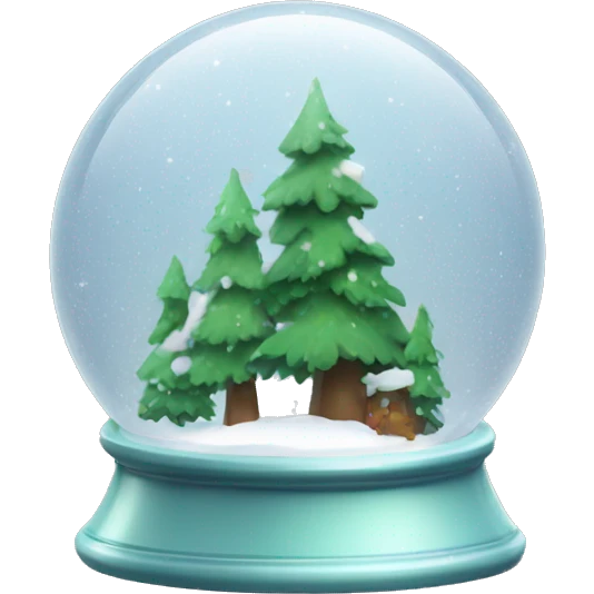 snow globe, forest, 4k, no background emoji