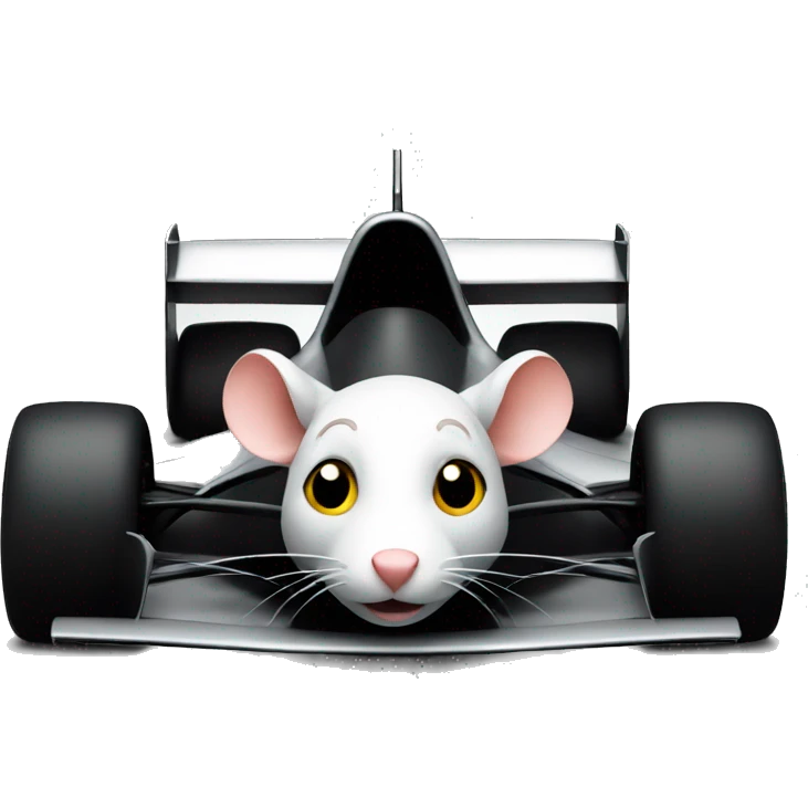 rats in a Formula 1 car emoji
