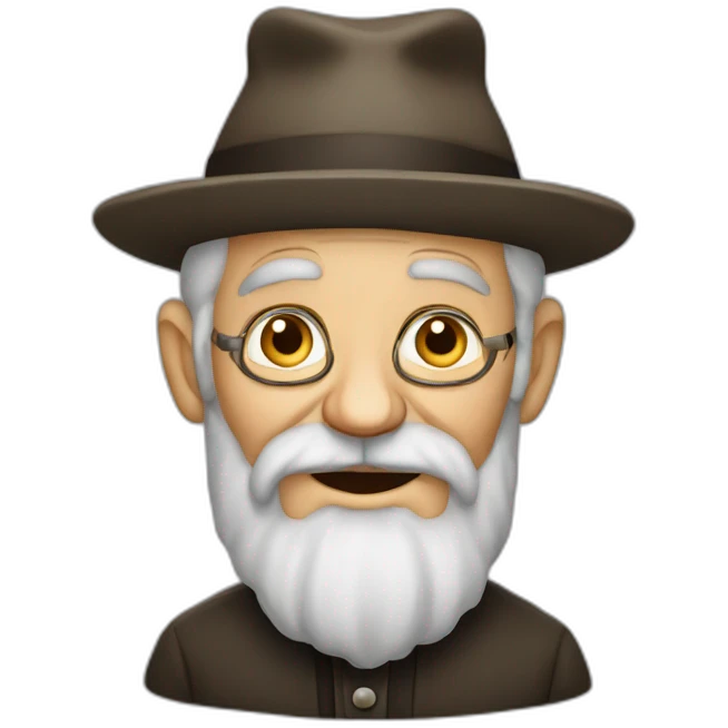 old jew in kipah emoji