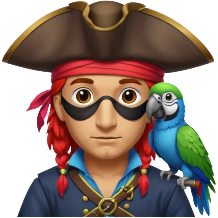 pirate and parrot emoji