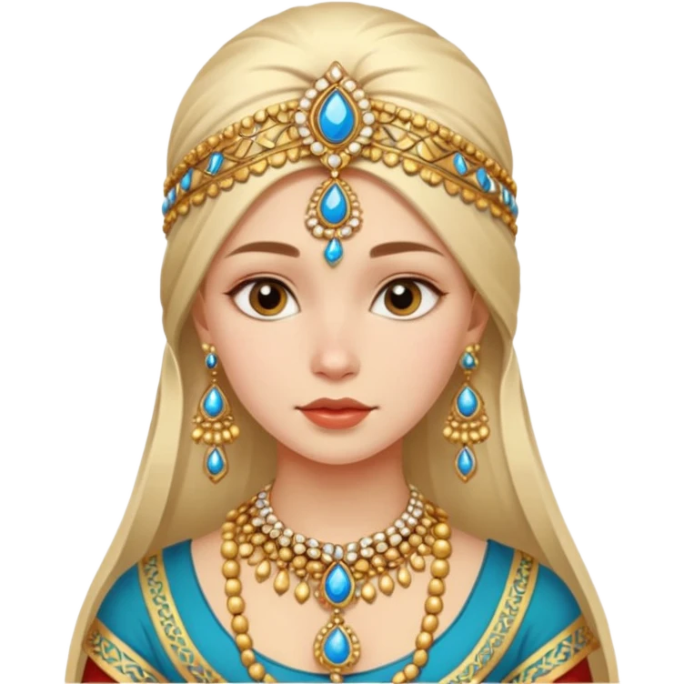Russian girl in Indian jewellery emoji