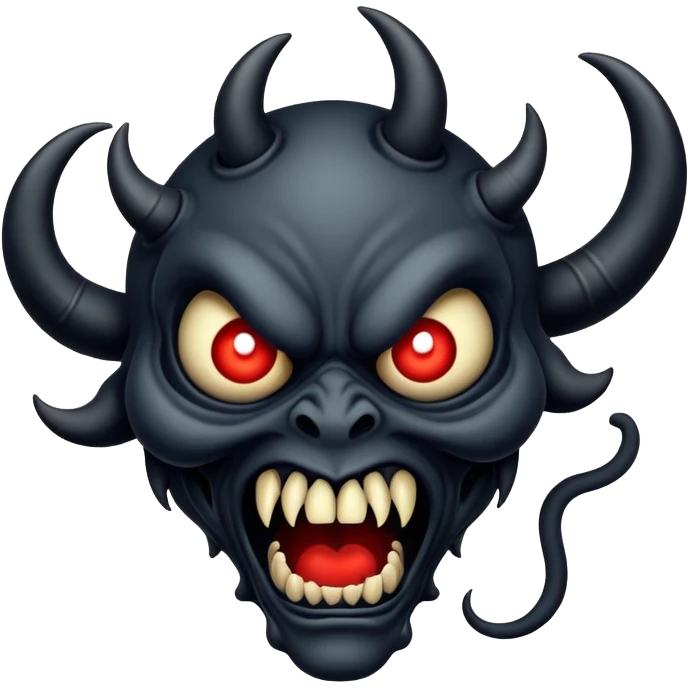 Black ink demon emoji