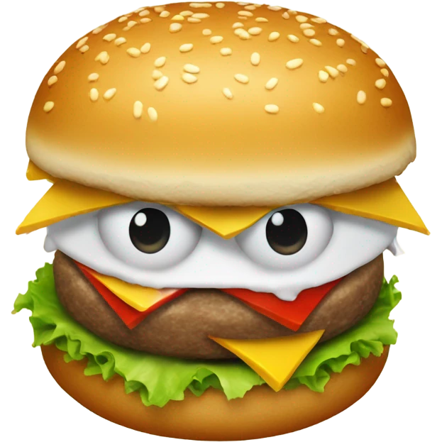 Hamburger eaten by seagull  emoji