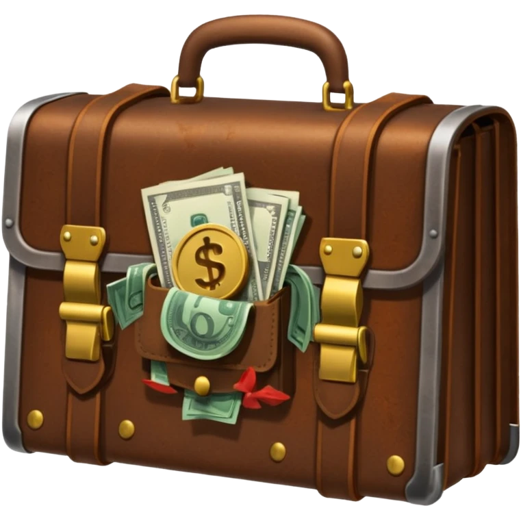 a prison grate with a briefcase with money behind it emoji