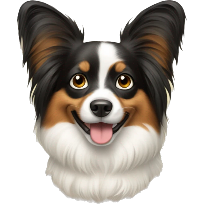 New Year's Eve papillon dog  emoji