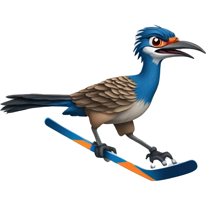 A Roadrunner playing hockey emoji