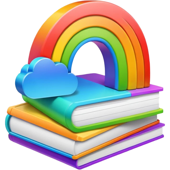 mac os mixed documents rainbow skeuomorphic emoji