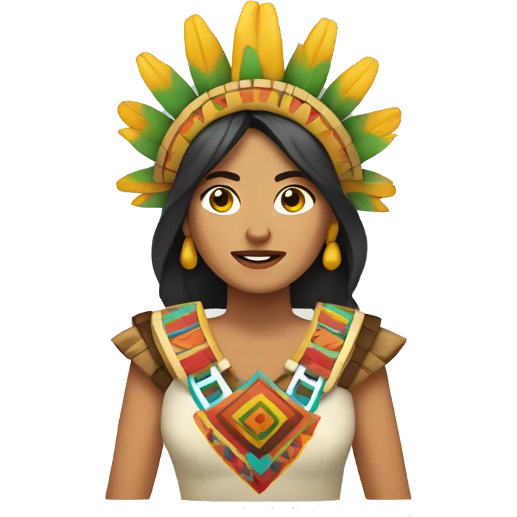 Azteca mujer pide ayuda a dioses emoji