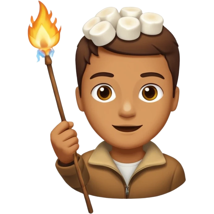 Toasting marshmallows emoji