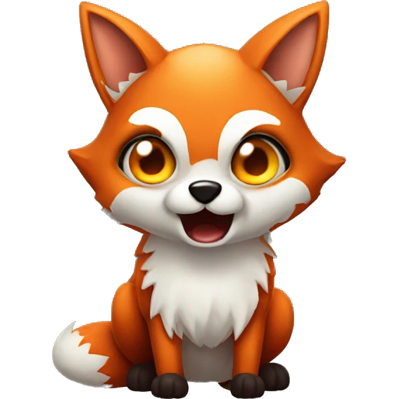 Cute helloween horror fox emoji