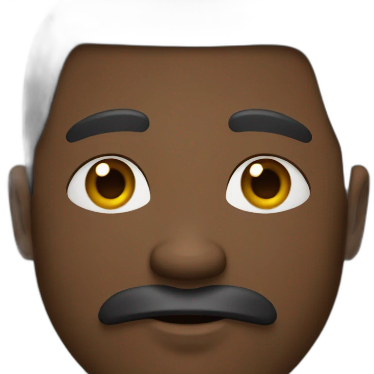 A black man with a small mustache emoji