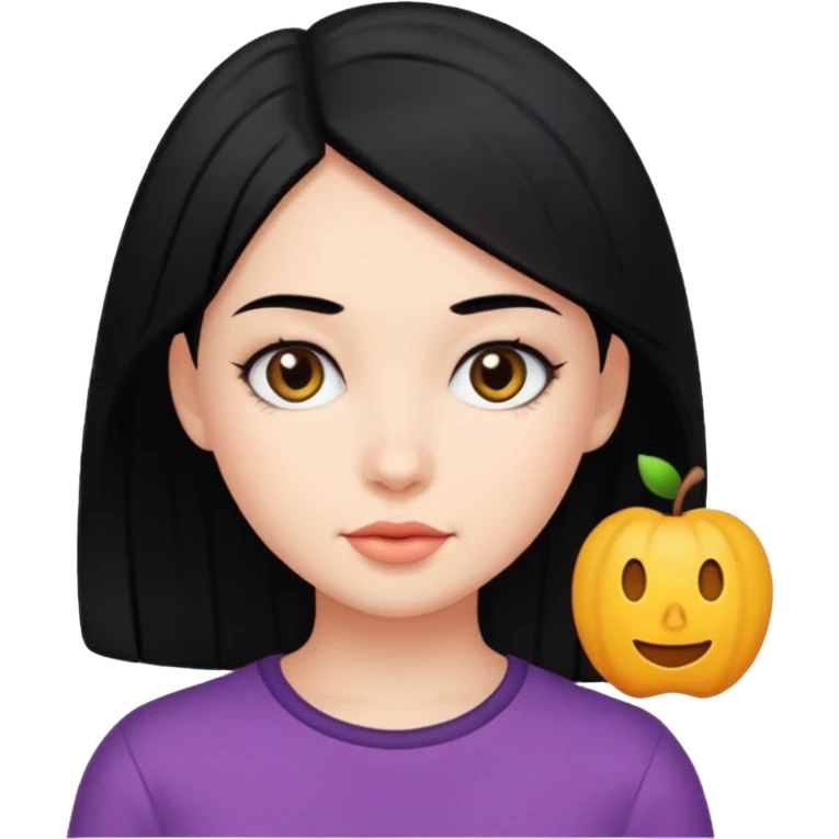 Black hair girl emoji