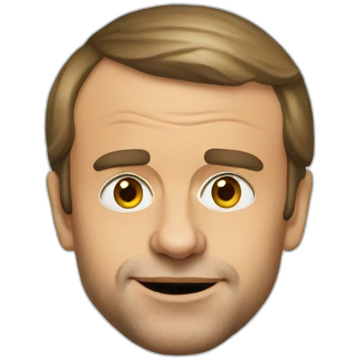 Emmanuel macron having red face emoji