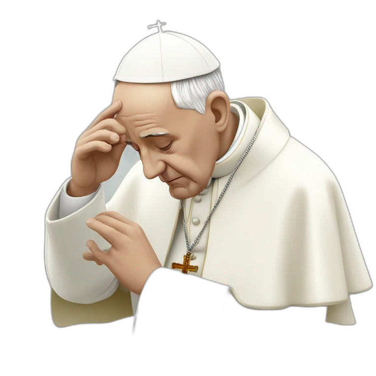 the pope innocently snorting lines emoji