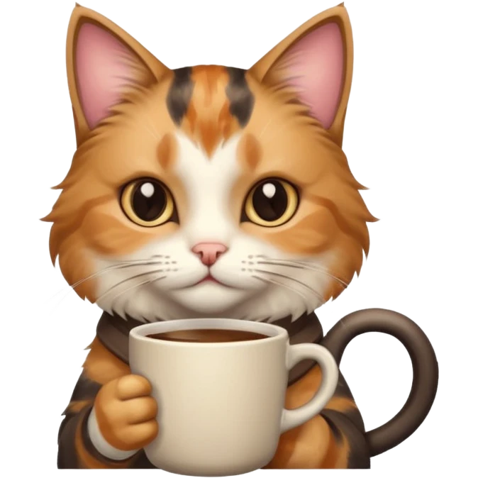cat with coffee emoji