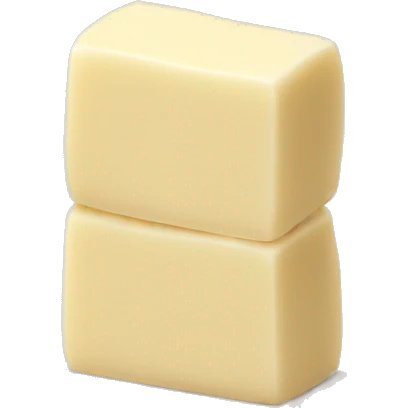 Square horizontal thin bar of white chocolate  emoji
