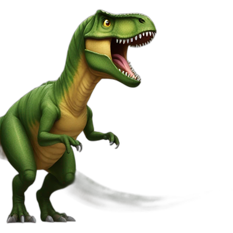 T-rex fight spinosaur emoji