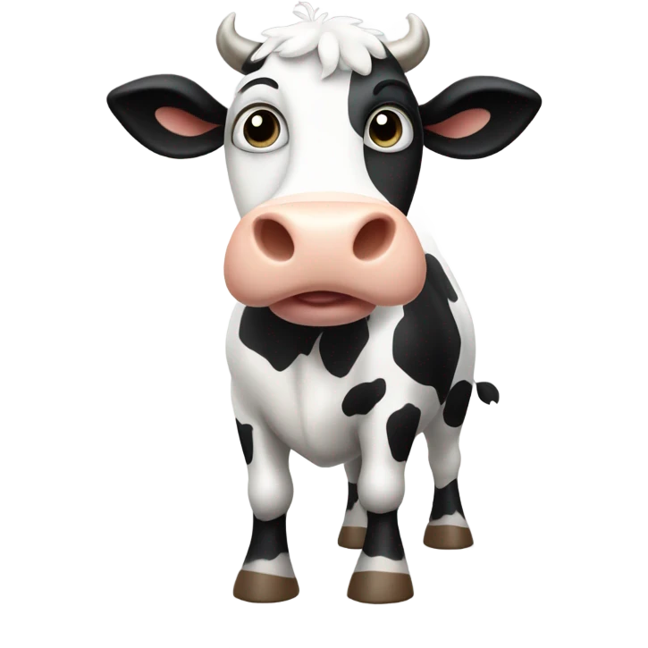 Back at the Barnyard Cow emoji