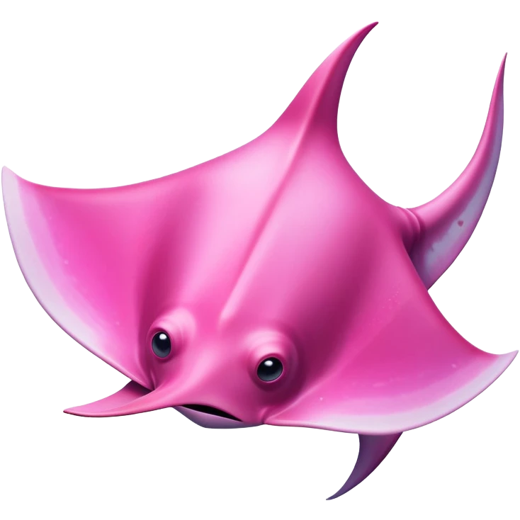 Pink manta ray fish emoji