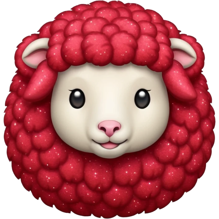 red glitter sheep emoji