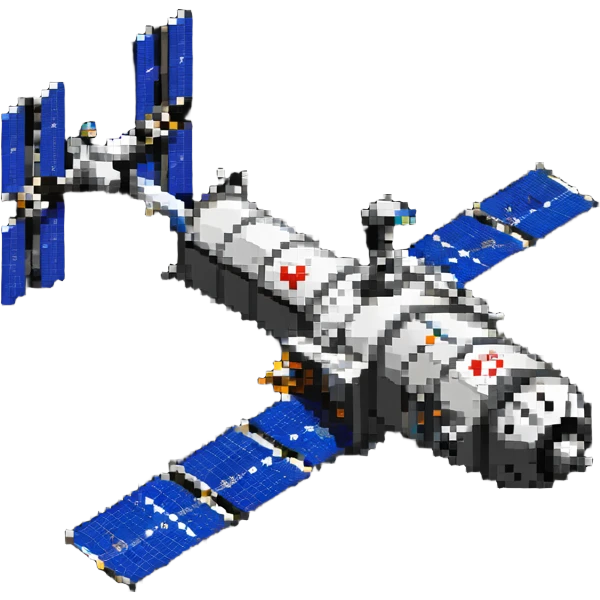 Tiangong orbital station in orbit emoji