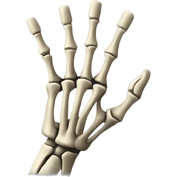 skeleton hand ios style emoji