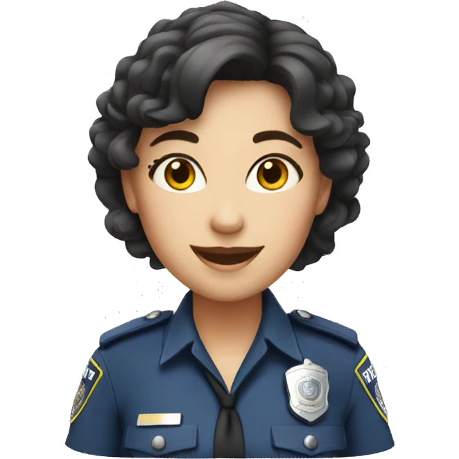 A police woman, white skin, happy emoji