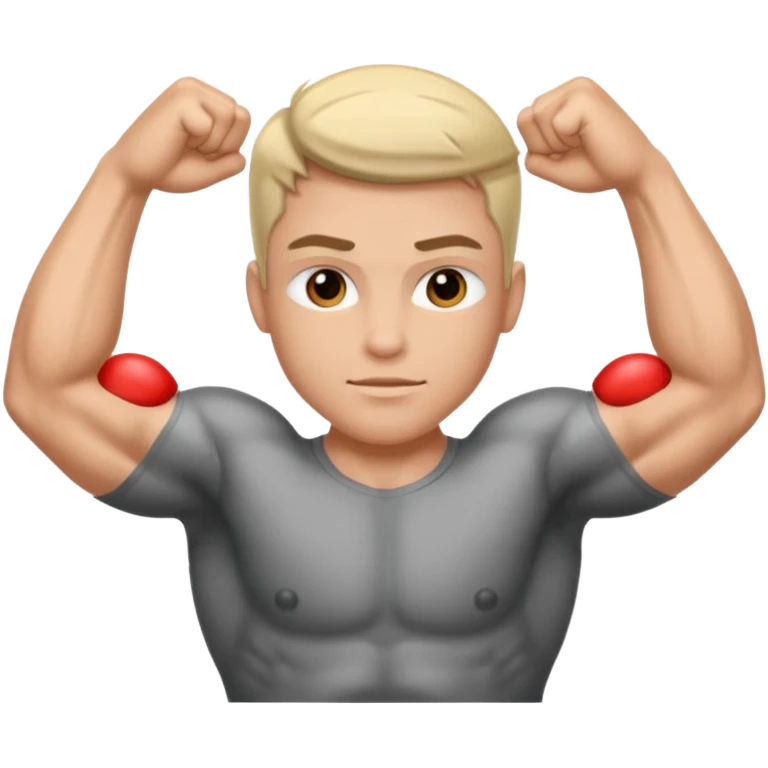 A person maintaining good health with good muscles emoji