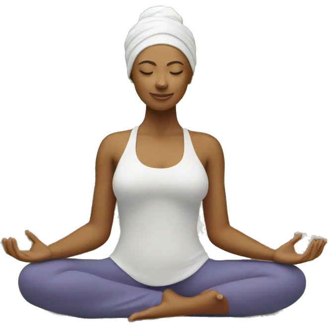 kundalini yoga master female in a grarden emoji