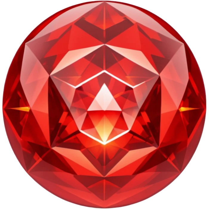 Red crystal with a red glow coming from its center. In the center of the crystal a $ emoji