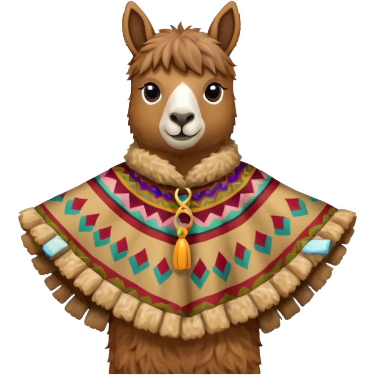 Llama con poncho emoji