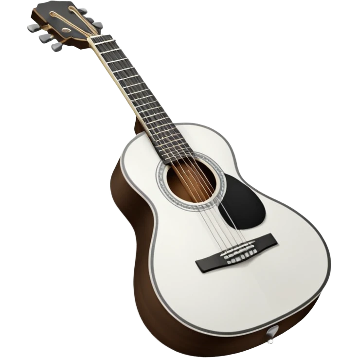 emoji de um desenho em preto e branco de um violão acústico emoji