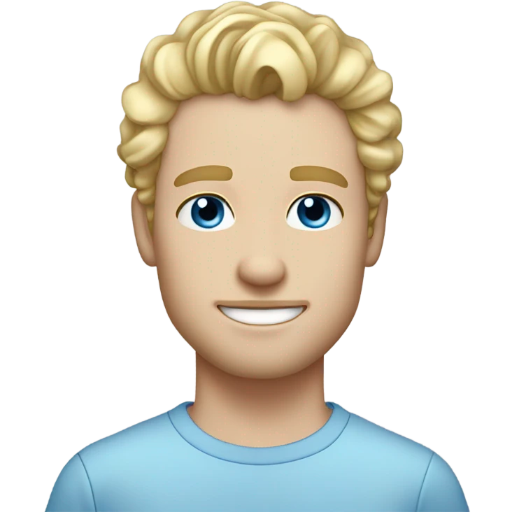 light curl blonde 30yo man blue eyed pale skin emoji