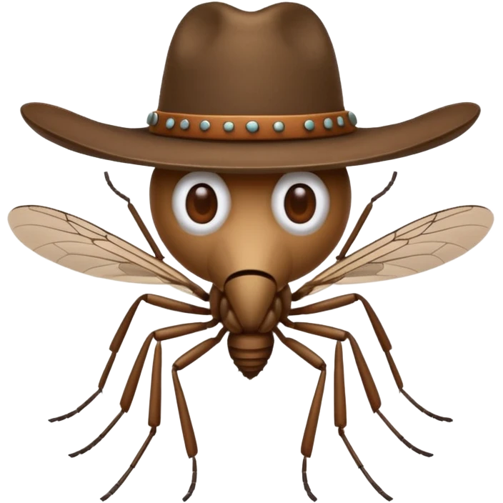 mosquito with a cowboy hat emoji
