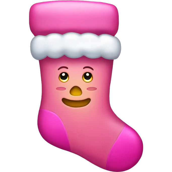 pink stocking with presents inside  emoji