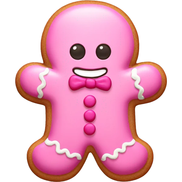 pink gingerbread emoji