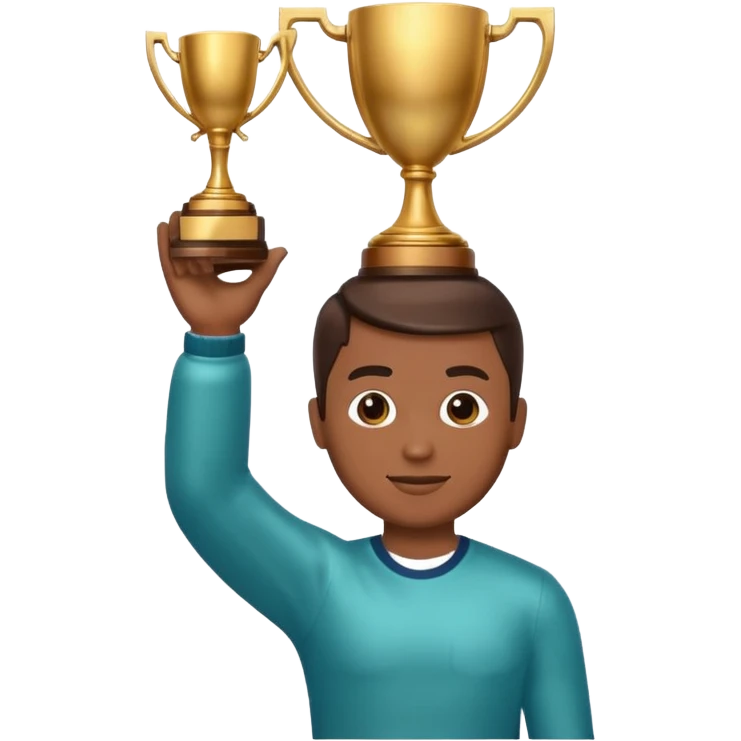 hand raising trophy emoji
