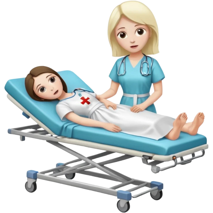 woman on stretcher emoji