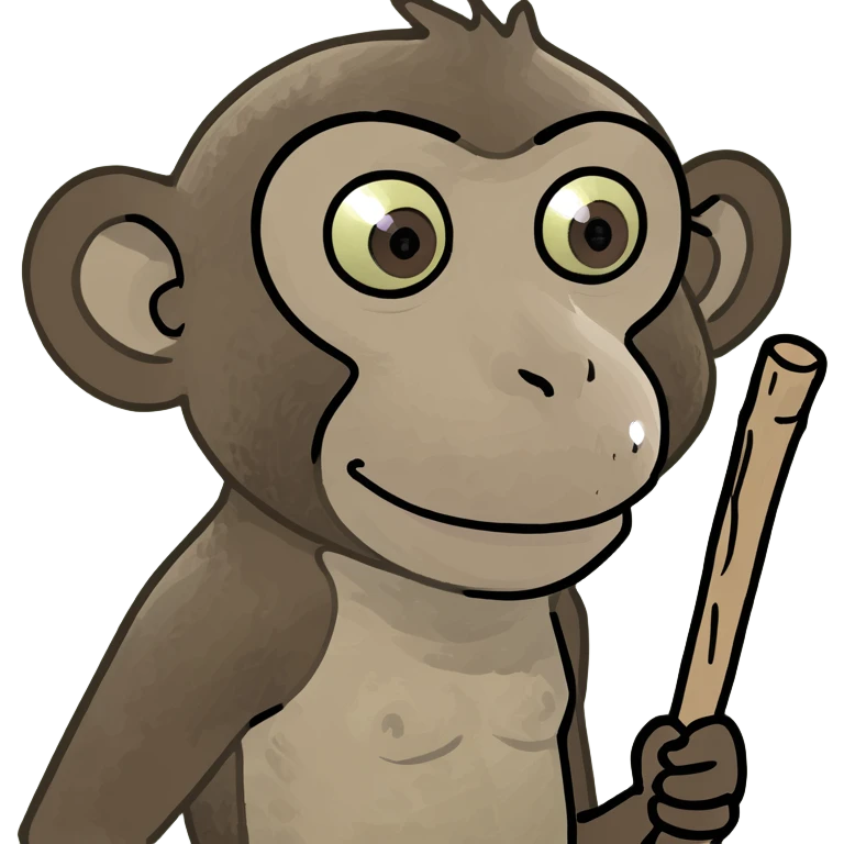 Monkey on a stick  emoji