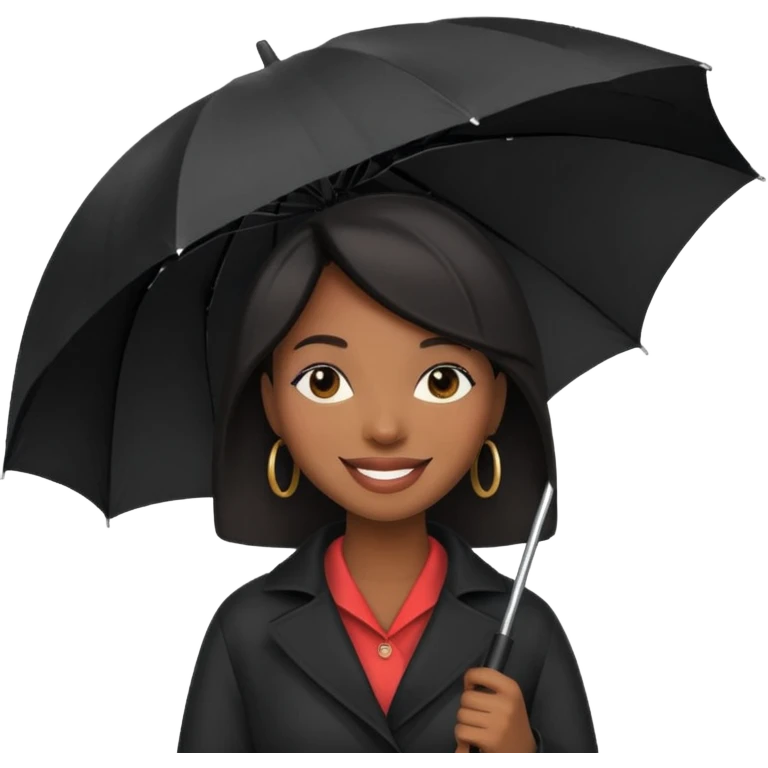 HOLDİNG UMBRELLA BLACK WOMAN emoji