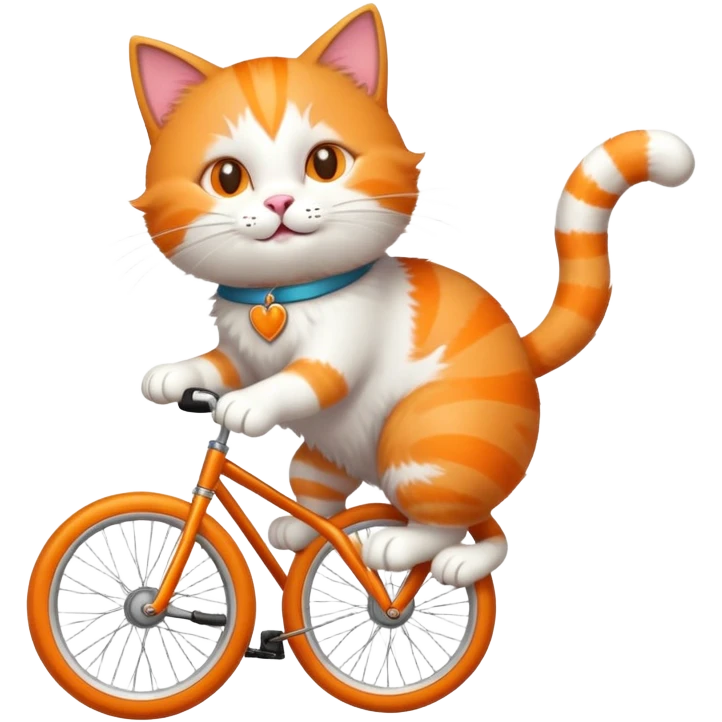 Cat riding a unicycle  emoji