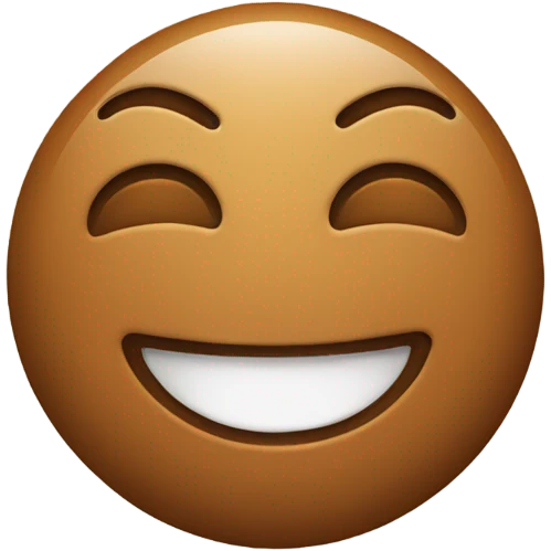 Smiling face with brown emoji emoji