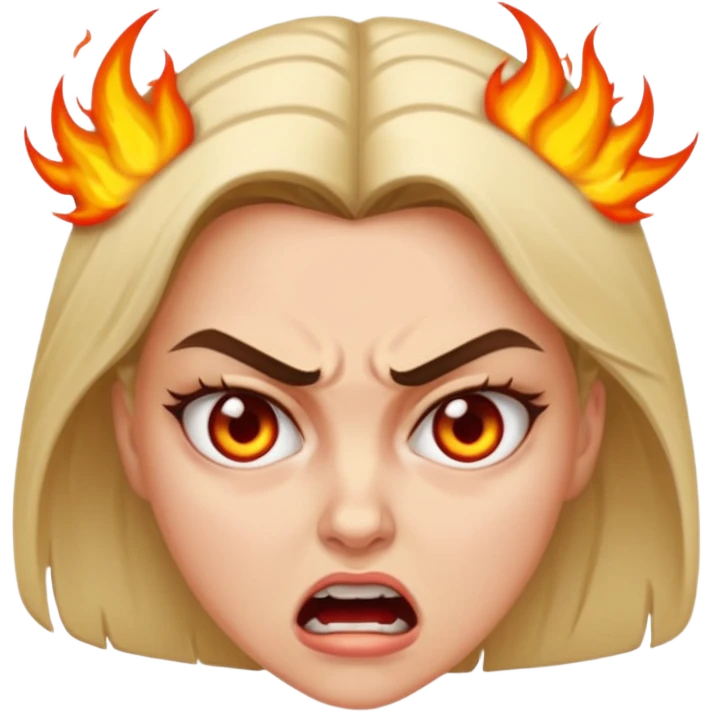 Female rage emoji