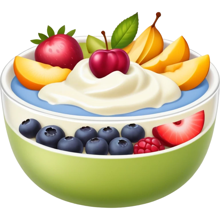 Yogurt and fruit bowl  emoji