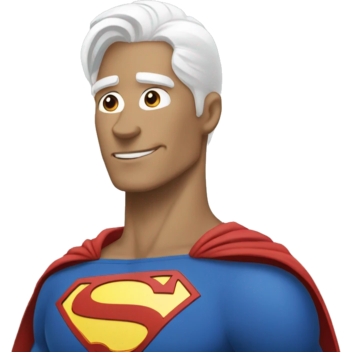 Superman with white hair emoji