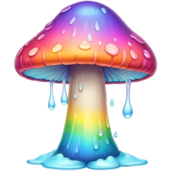  melting pastel rainbow mushroom  emoji