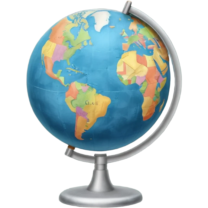 globe on chalkboard emoji